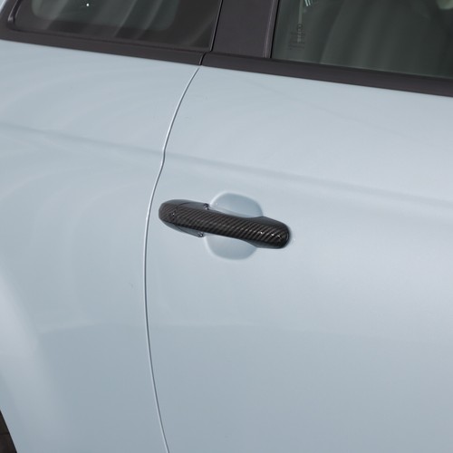 ABS Carbon Fiber Door Handle Cover OVERLAY Trim Fits Fiat 500 Abarth 595 2007+ - Picture 6 of 24