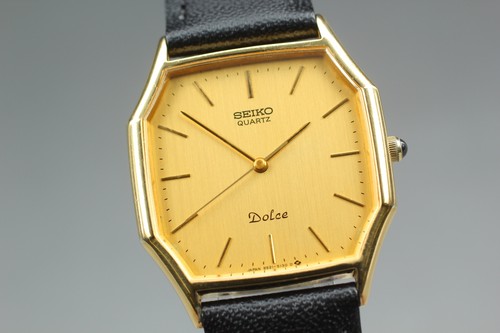 Vintage 1983 N MINT Seiko Dolce 9521-5130 Gold Octagon Quartz Mens Watch JAPAN - Picture 2 of 10