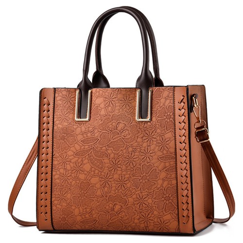 Borsa a tracolla donna in pelle sintetica media classica stampa in pizzo borsa a tracolla - Foto 10 di 10