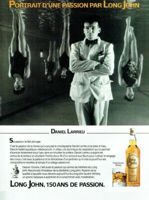 Advertising 0421 1988 Whisky Long John Daniel Larrieu Ballet Aquatiq