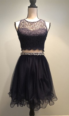 My Michelle Skirt Top Combo Dress Navy Sparkle Lace Top ...