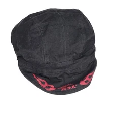 REVCO Black Stallion Cotton Welding Cap BSX Black Red BC5W-BK