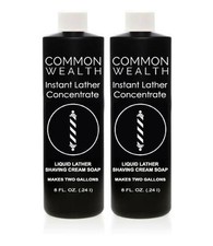 Common Wealth 2-Pack Instant Lather Concentrate Shaving Cream Soap 8 oz