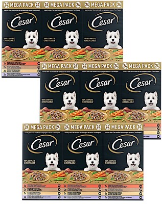 CESAR Landragout - 3 x Mega Pack = 72 x 150 g (  6,20/kg) 4 Varietäten in Schale