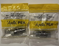 Apollo Pex 1/2 Zoll x 3/8 Widerhaken x Kompression 1/4 Umdrehung gerades Absperrventil