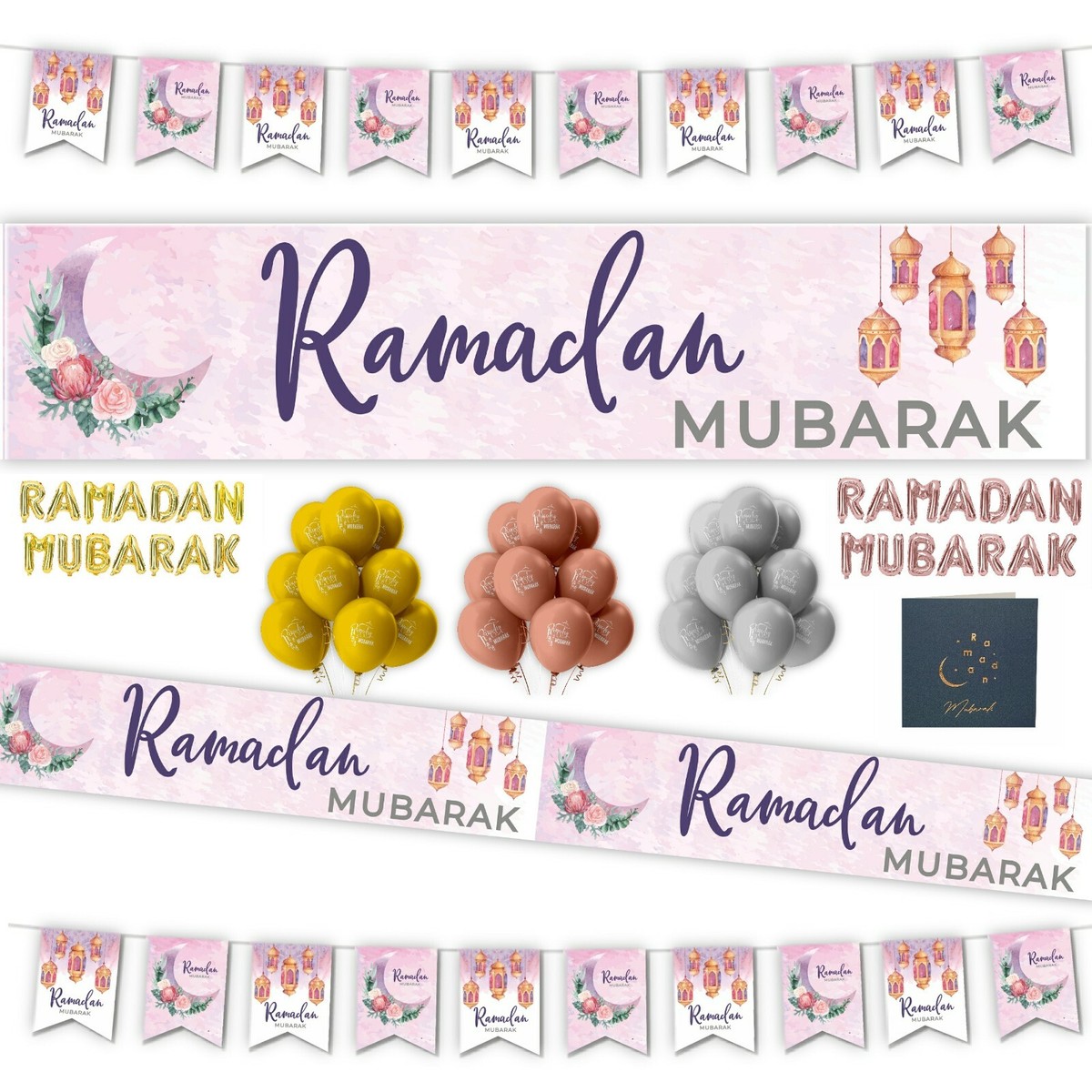 Jute-Banner Mit Stern & Mond Motiv – Für Ramadan, Eid, Als Wanddekoration, 20x15 Cm, Aus Natürlichem Hanfstoff