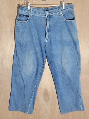 brams paris jeans mens 40 (actual 37) authentic straight stretch denim blue