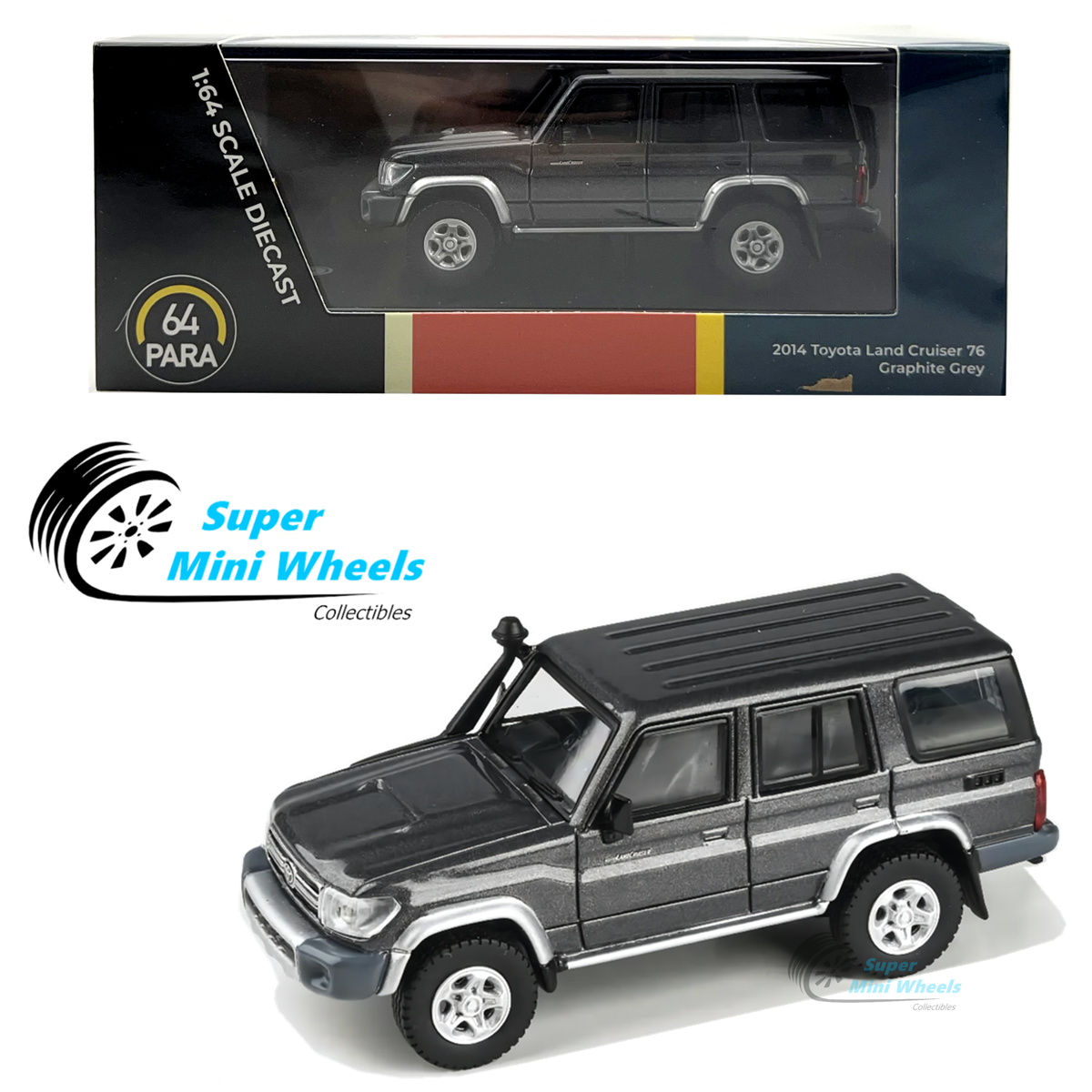4R-756 PARA 64 1/64 トヨタ ランド クルーザー LC76 PARA64 1:64 Toyota 2014 Land Cruiser 76 - Graphite Grey | eBay