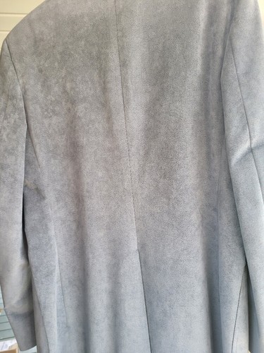Beautiful Vintage Halston Halsuede Gray Blazer Jacket Sport Coat 38 40 Med Long - Picture 3 of 7