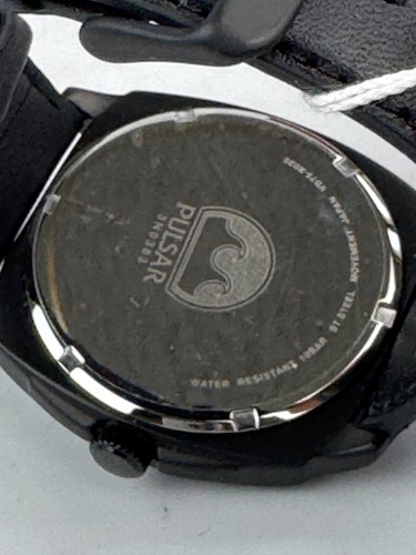 Pulsar 3N0383 Black Stainless Leather Belt Japanese Quartz Watch in Original Box - Picture 3 of 5