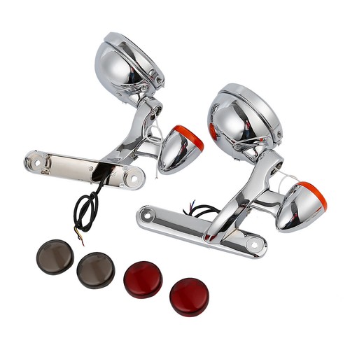4.5" Turn Signals LED Spot Fog Light Bracket Fit For Harley Road King 1994-2023 - Picture 8 of 12