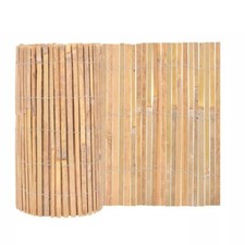 Bamboo Slatted Screening Roll Natural Fencing Privacy Sun Panel Screen 2M x 4M