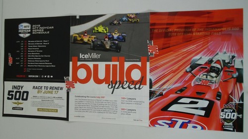 2019 Indianapolis 500 Program Starting Line-Up Insert Mario Andretti 50th New - Picture 5 of 8