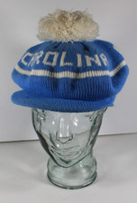 Vintage UNC TARHEELS Woven Newsboy Style Hat With Beanie Early 80s Late 70s