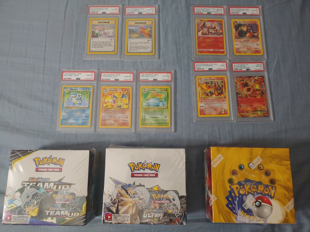 PSA 10 1st Edition Dark Charizard, Base Set Booster & More