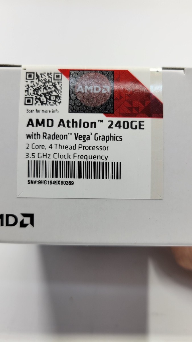 AMD YD240GC6FBBOX Athlon 240ge Core Thread Processor With