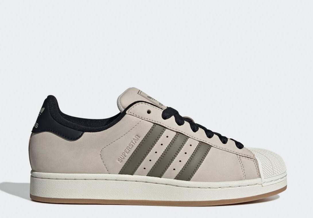 スニーカー adidas Superstar II Beige Olive Black JI0138 adidas Originals SUPERSTAR II MEN'S SHOES JI0138 Beige
