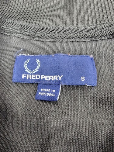 Fred Perry Track Jacket Full Zip Black Purple Logo Mens Size Small S Portugal - Picture 4 of 9