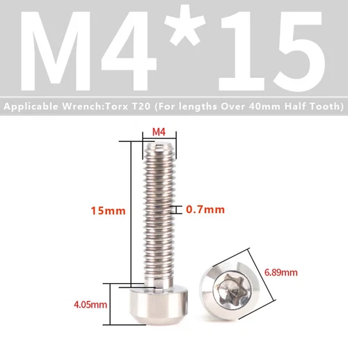 M4M5M6M8M10 Titanium Bolts Taper Cone Socket Head Motorcycle Modification Screws - Picture 170 of 205