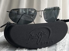 Maui Jim Ka'anapali MJ 501 02 Rimless Hingeless Titanium  Grey Polarized Lenses