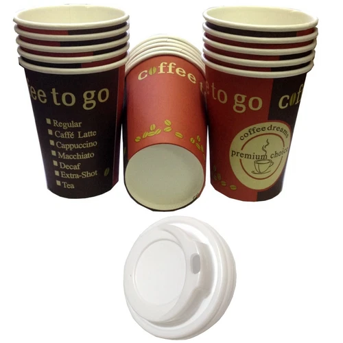 Hartpapier Pappbecher / Kaffeebecher Coffee to go mit/ohne Deckel | 0,2l & 0,3l - Bild 1 von 3