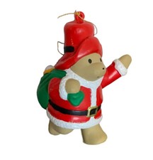 Vintage 1998 Paddington Bear in Santa suit Kurt Adler Christmas ornament