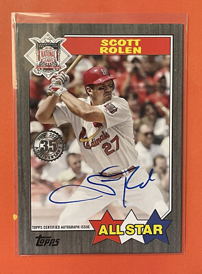 2022 Topps '87 ALL-STAR Autograph SCOTT ROLEN #87ASASR BLACK #d/50 ROY! HOF!
