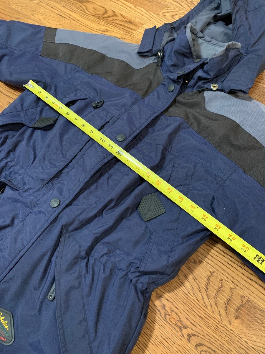 CABELAS Dry-Plus Mens MEDIUM Navy Waterproof Breathable Snap