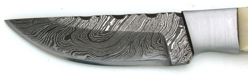 Wild Turkey Handmade Damascus Collection Full Tang Knochengriff feste Klinge Messer - Bild 3 von 5