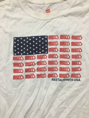 Ben s Delicatessen Shirt Mens Large White Deli New York City Restaurant Bens