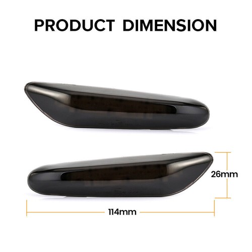 Dynamic Side Fender Marker LED Turn Signal Indicator Blinker Lights For BMW E60 - Picture 12 of 12