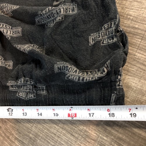 Harley Davidson Pajama Pants Mens L Black Motor Cycle Logo All Over Print Lounge - Picture 15 of 17