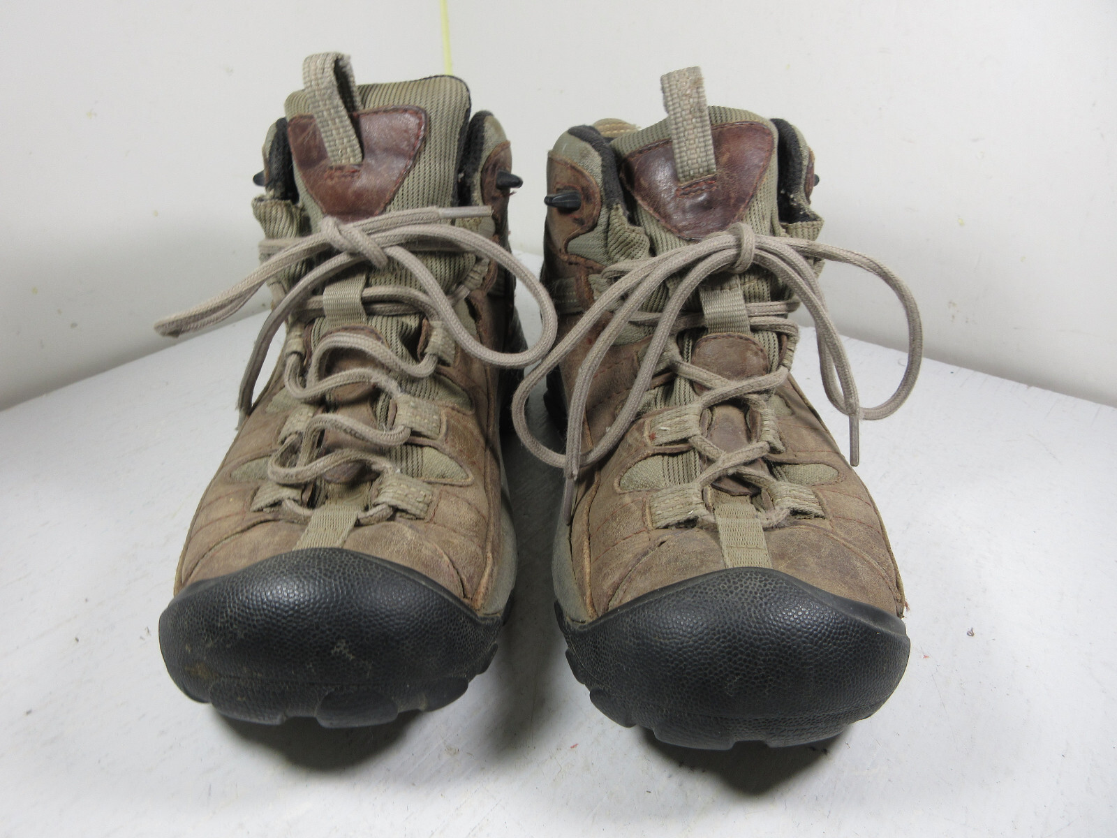 Scarpe da trekking Keen Targhee marroni in pelle stivaletti stringati taglia 7