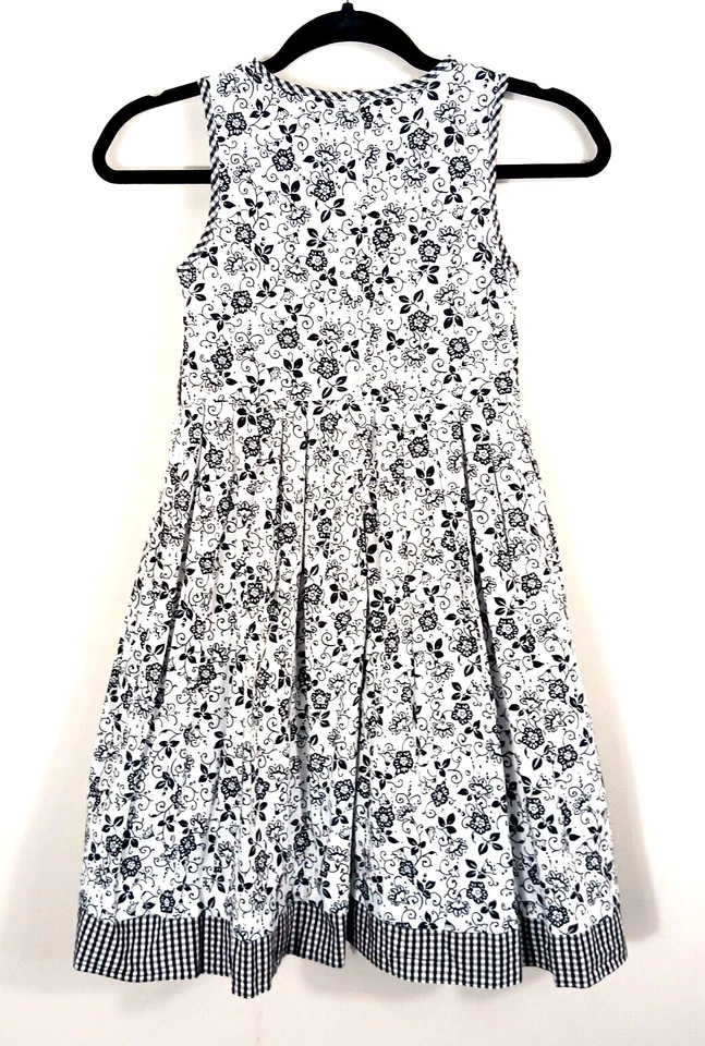 Polly & Friends Toile Dress Black And White Sleeveless Floral Size Girls 4t - Image 2 of 4