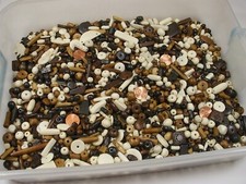 4 Pounds Assorted Water Buffalo Bone Beads / Scrap Pieces / Left Overs Bulk Z6
