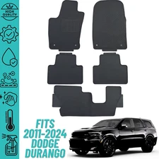 Floor Mats For Dodge Durango 2011-2024 Heavy Duty All Weather 3Row,2nd Row Bench