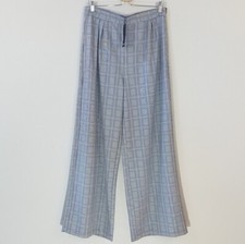 NWT NASTY GAL 12 Not at Your Check Plaid Print Wide Leg Trouser Pant Career