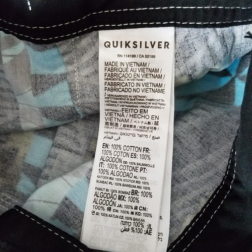 Quiksilver Board Shorts Mens 28 Open Canvas Gregg Kaplan New with Tags - Picture 6 of 10