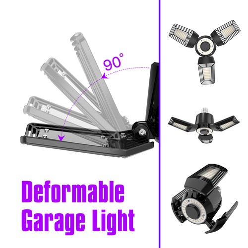 125Watt LED Deformable Garage Light Basement Workshop Home Use Super Bright Lamp - Picture 2 of 7
