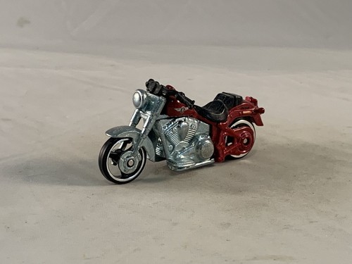 Hot Wheels Harley Davidson Fat Boy 2012 New Models Red MC3s - Picture 3 of 5