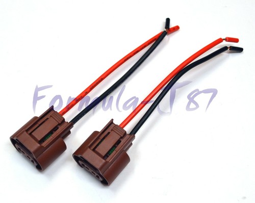 Wire Pigtail Female U 9006 HB4 Two Harness Head Light Low Beam Connector Bulb - Picture 2 of 6