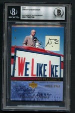 Dwight D. Eisenhower signed autograph 34th US President Custom Cut Card BAS Slab