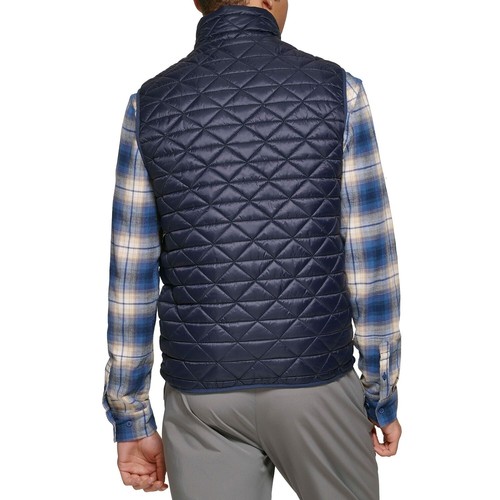 Bass Outdoor Men's Delta Diamond Quilted Packable Puffer Vest Blue S B4HP - Picture 2 of 4