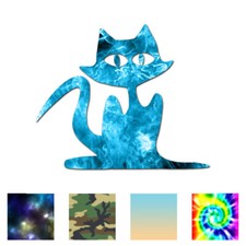 Cat Creepy Scary Eyes - Vinyl Decal Sticker - Multiple Patterns  Size - ebn2355