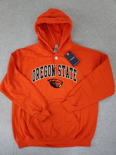 NWT Oregon State Beavers Hoodie Football University Orange Size Adult L Large - Picture 6 of 9