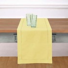 Solino Home Cotton Linen Hemstitch Table Runner 14" x 120" for Dining and Fall