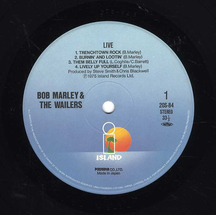 Bob Marley And The Wailers - Live! '82 LP JAPAN Reissue