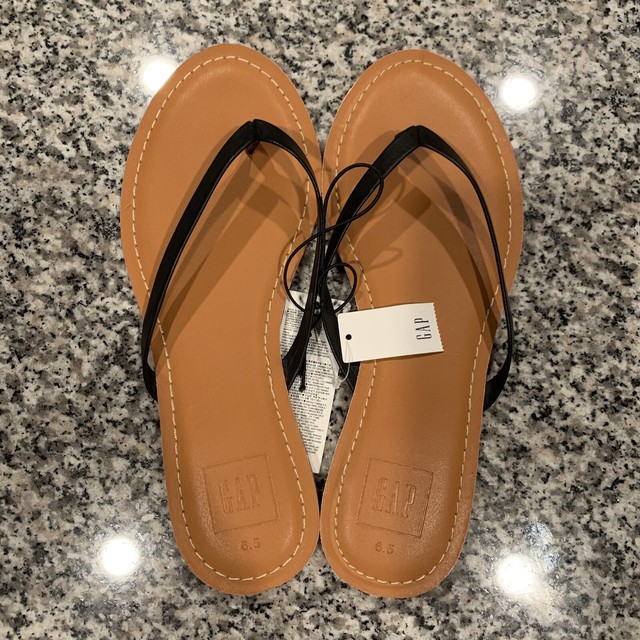 Gap Women's Thin FlipFlops, Black/US 6.5 eBay