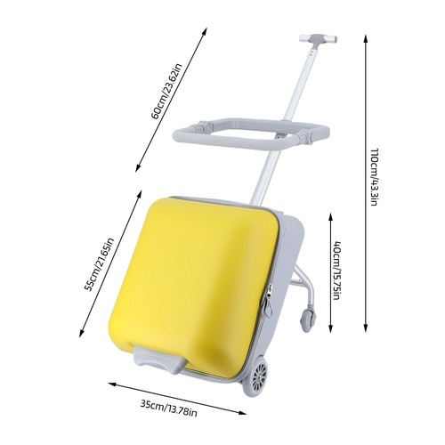 Kid Suitcase, Expandable Luggage with Spinner Wheels, Mom Suitcase with Seat - Picture 6 of 23