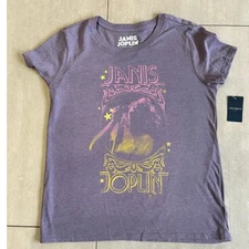 Lucky Brand Janis Joplin  Women’s Med Purple Vintage Rock Band Tee NWT